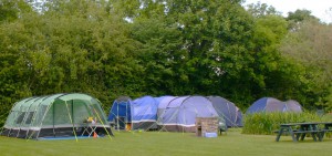 Tents at Waters Edge Caravan Park